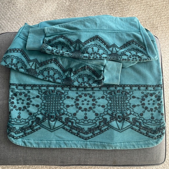 Anthropologie Daily Practice Blaine Embroidered Hoodie Dress - Picture 4 of 7